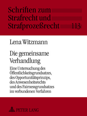 cover image of Die gemeinsame Verhandlung